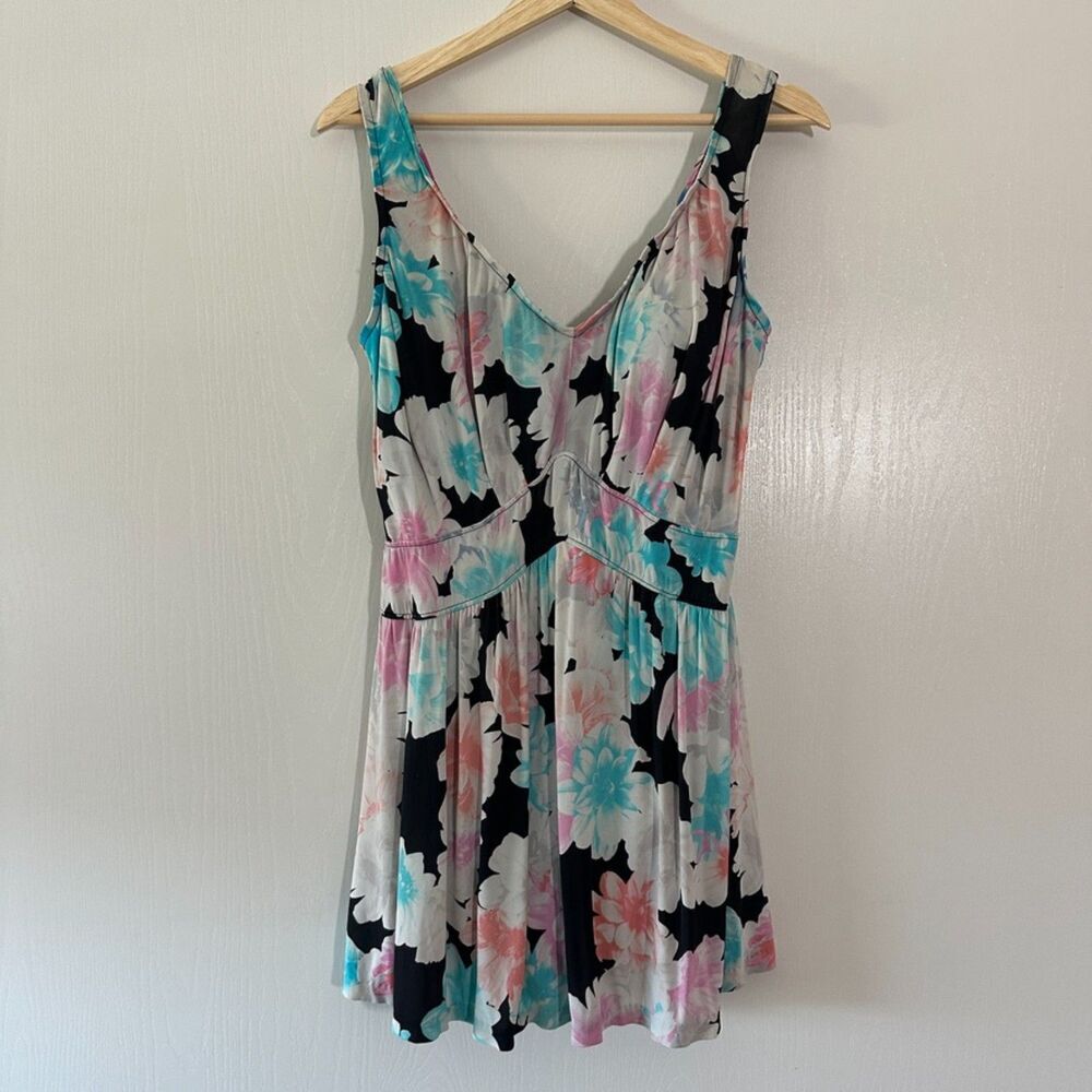 Rose Marie Reid Vintage One Piece Swimwear Dress Floral Lined Cups Plus Size 16W
